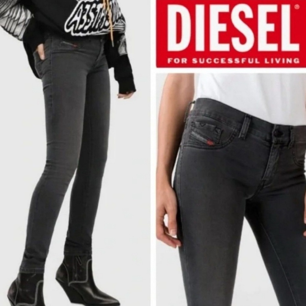 Diesel Livier Super Slim Jegging Jeans Black Size 27